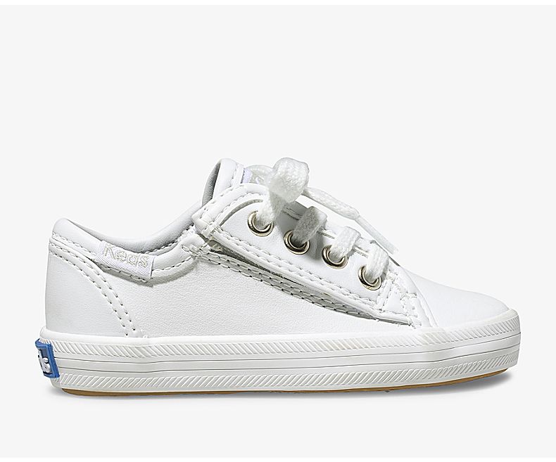 Keds Kids White Casuals Shoes - Keds Kickstart Core Jr Leather 436IFYTRC